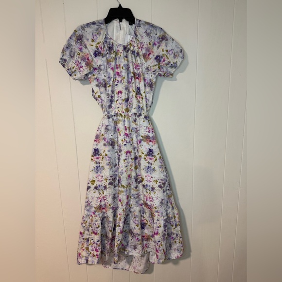 New NWT Flora Obscura x J.Crew side-cutout dress in Kaleidoscope Floral - Picture 2 of 6